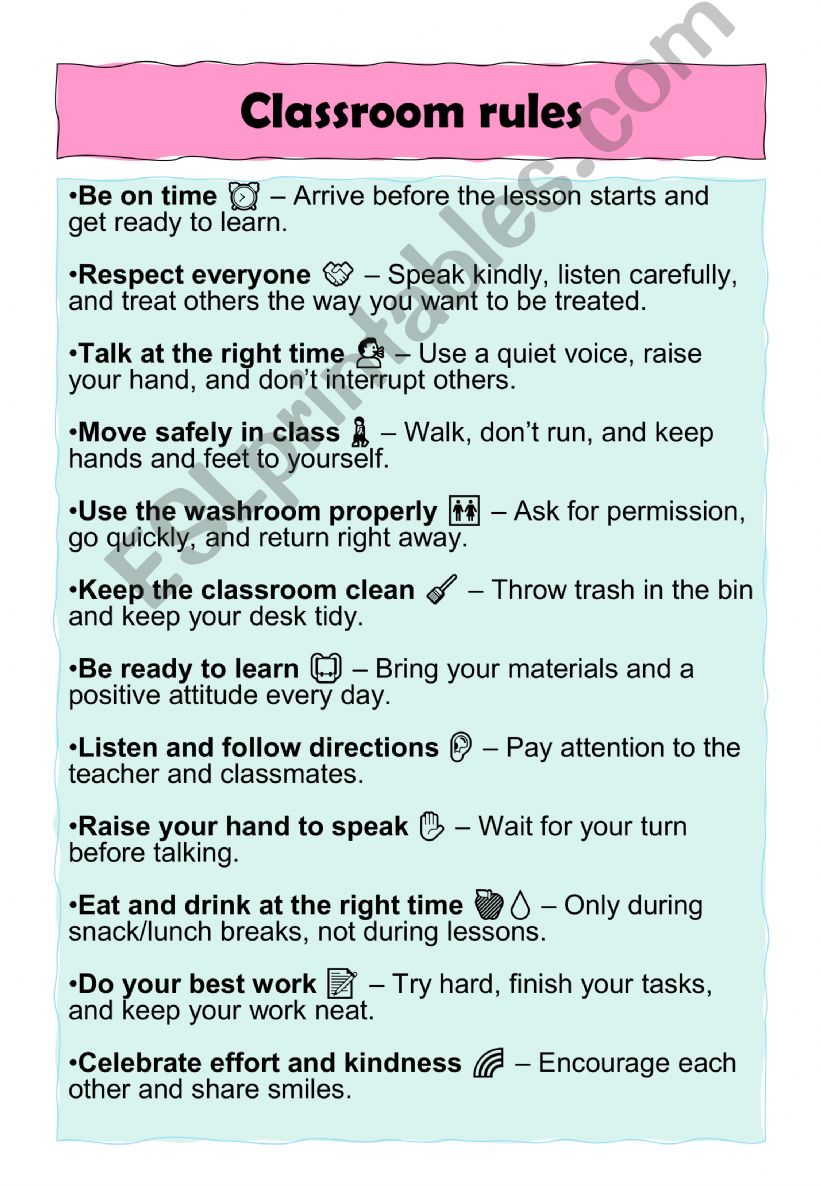 classroom rules  powerpoint