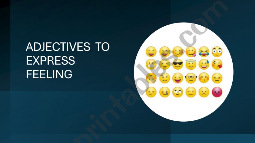 Adjectives to express feelings