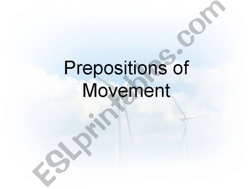 Prepositions of Movement powerpoint