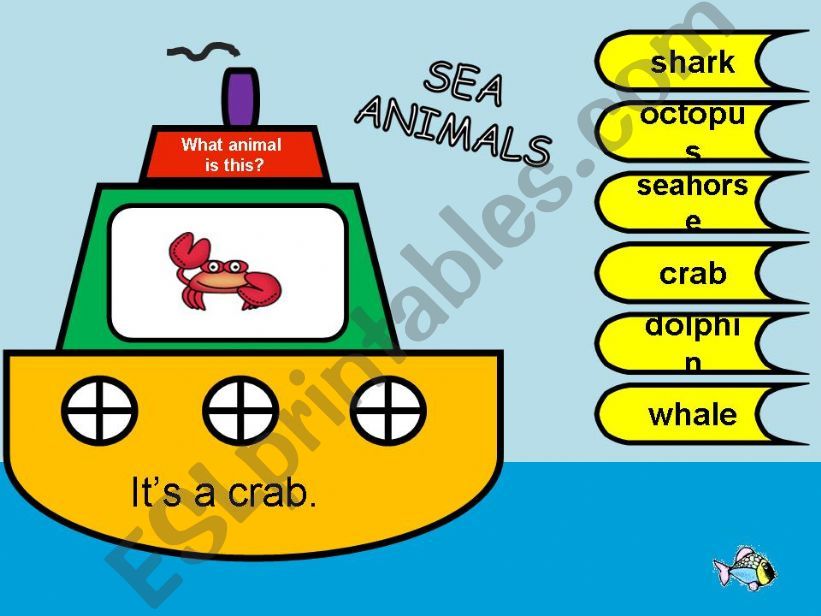 SEA ANIMALS powerpoint