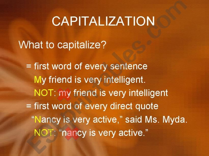 Capitalization powerpoint