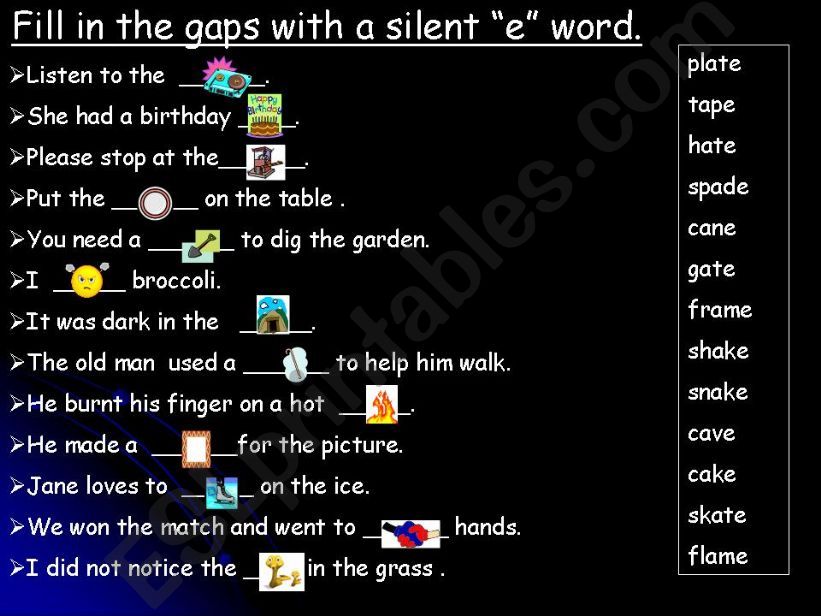 Silent e 