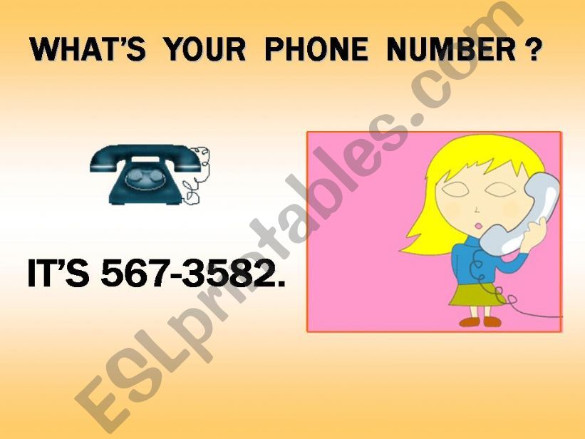 PHONE NUMBERS powerpoint