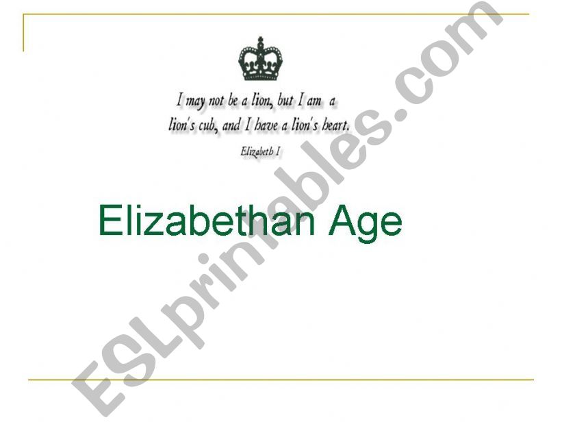 Elizabethan age literary backgroung