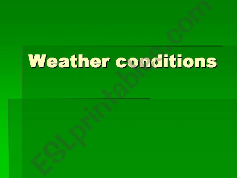 weather conditions powerpoint