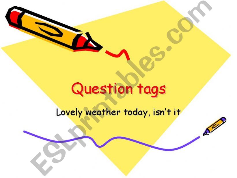 question tags powerpoint