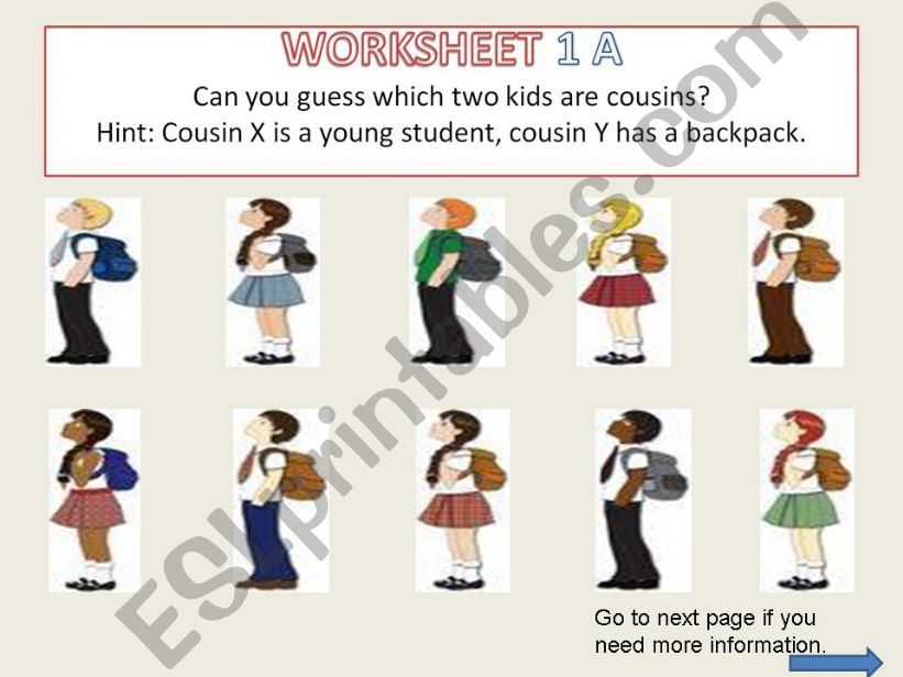 WARM UP WORKSHEET (Guess who?)