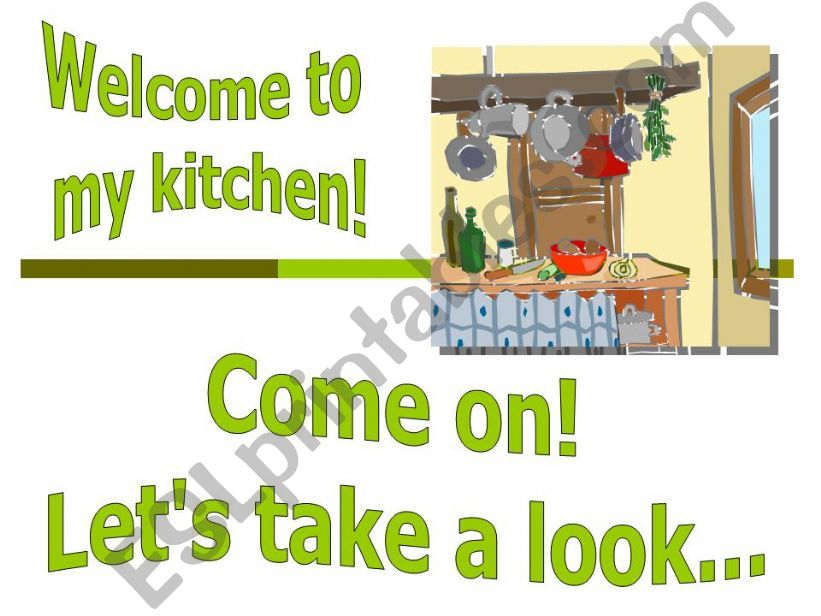 Vocabulary: kitchen equipment powerpoint