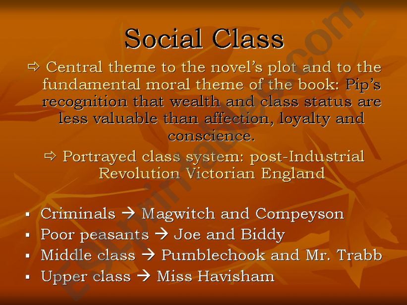 social class in great expectations