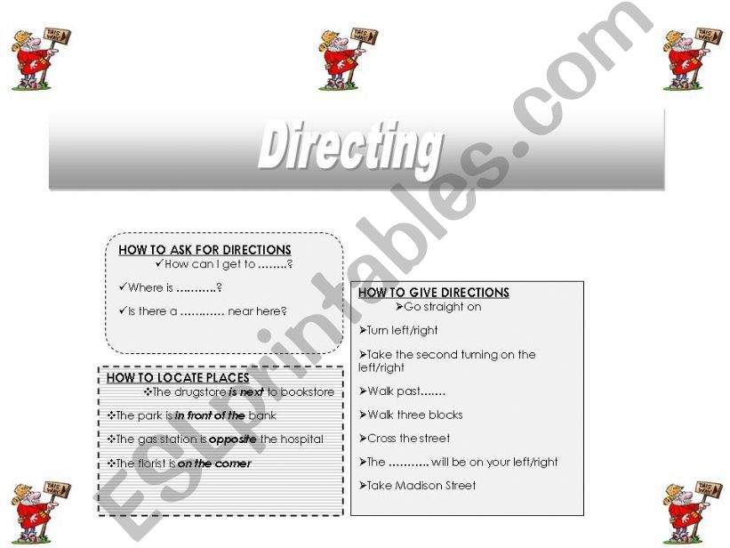 directions  powerpoint