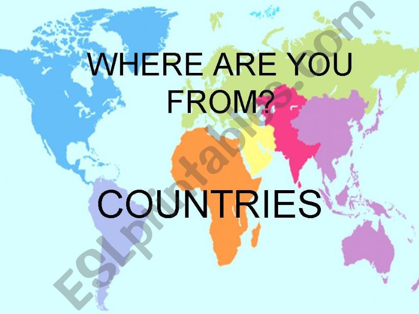 Countries and nationalities powerpoint