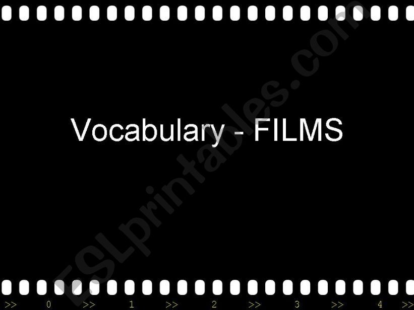 Vocabulary - Films powerpoint