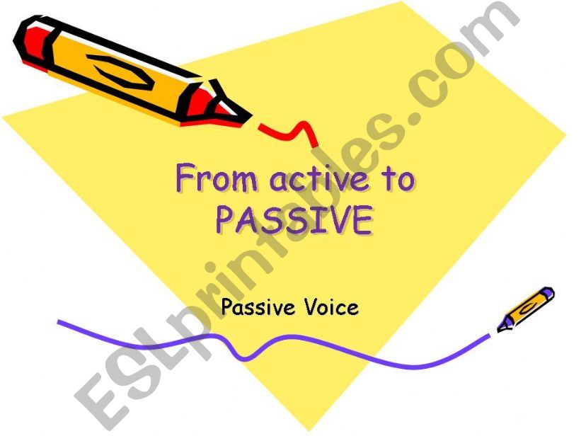Passive Voice made easy powerpoint