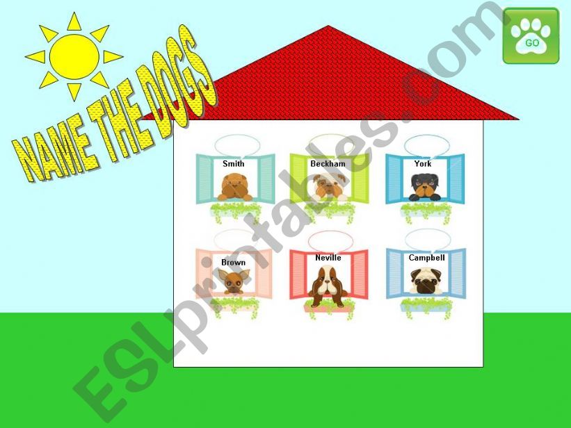 Name the dogs - Game powerpoint