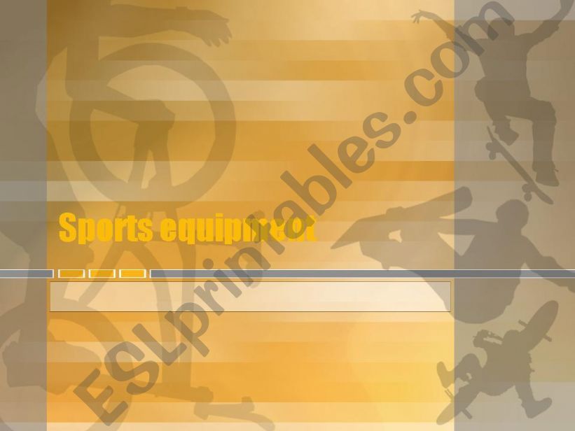 Sports equipment powerpoint