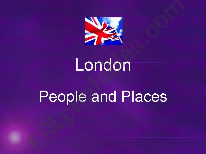 London: People and Places powerpoint