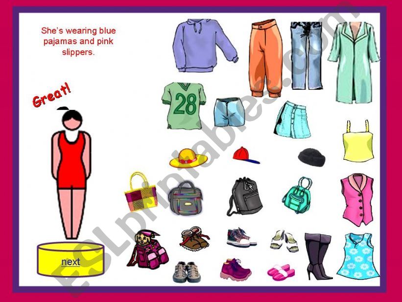 CLOTHES 3  (Dress her up) powerpoint