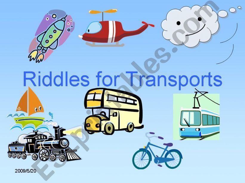Riddles for Transports powerpoint