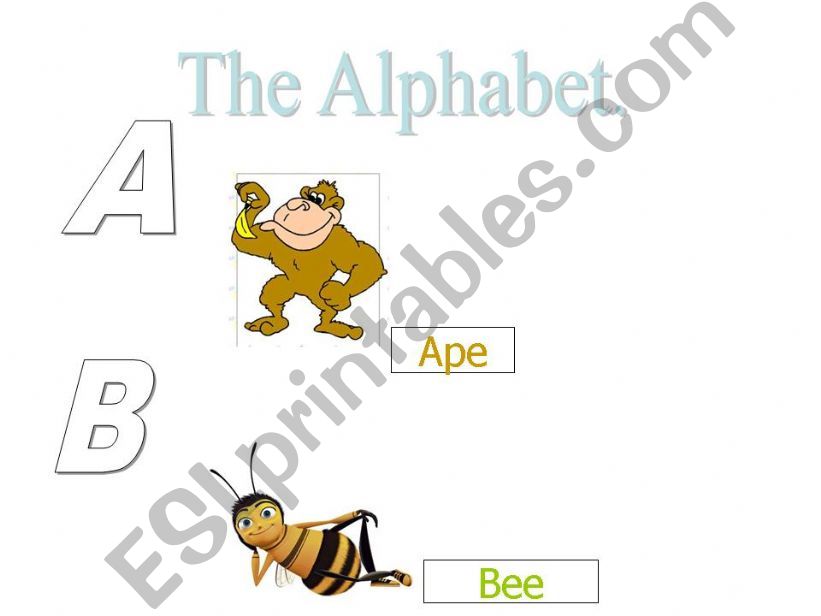 the alphabet  powerpoint