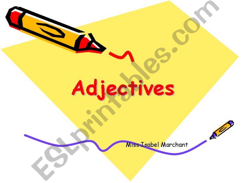 oder of adjevtives powerpoint