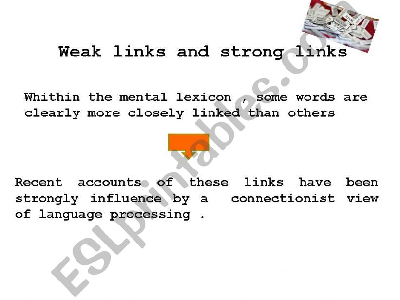 Strong Links and weak links powerpoint