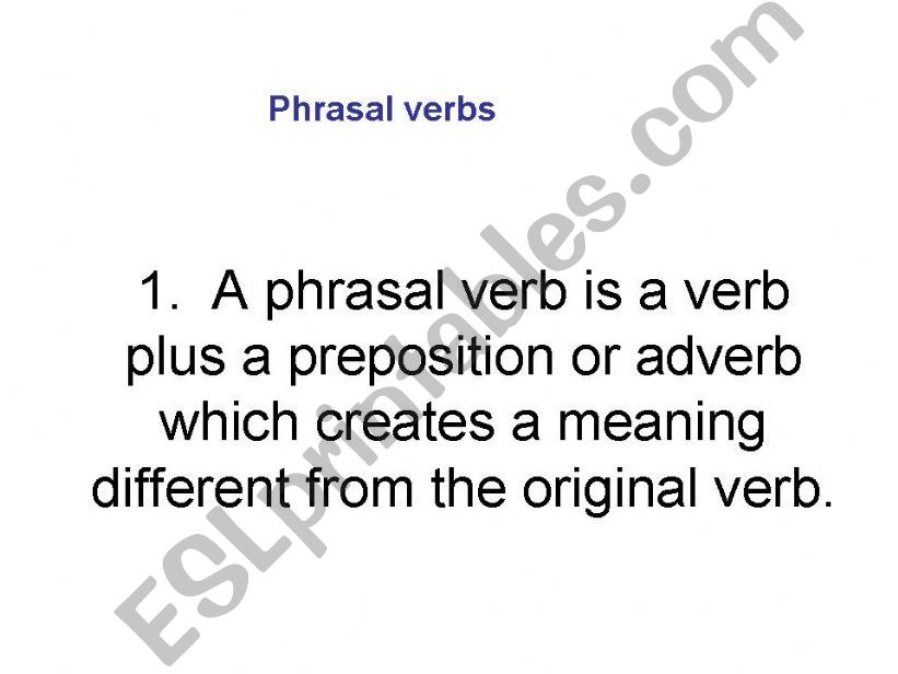 Phrasal Verbs powerpoint