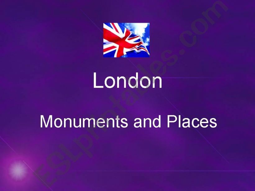 London - Monuments and Places powerpoint