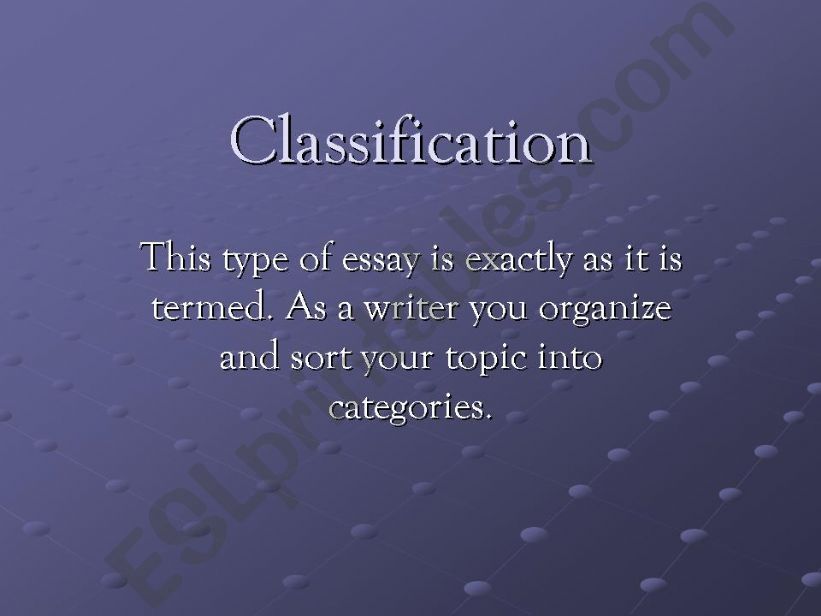 Classification powerpoint