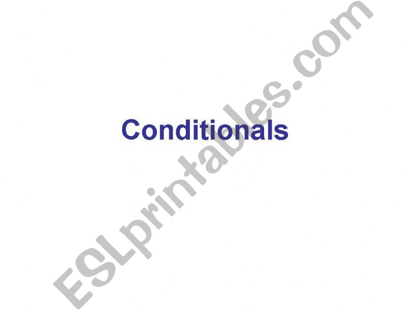 Conditionals powerpoint