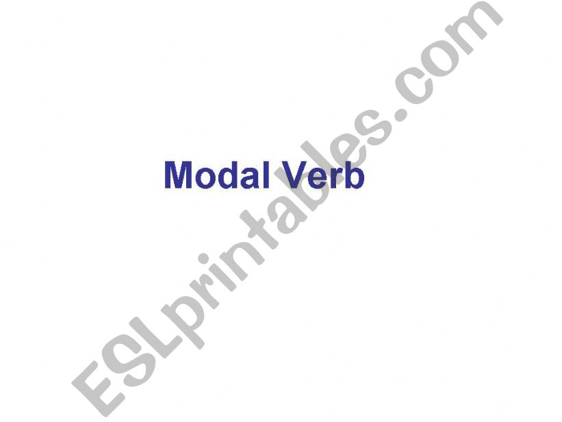 Modal verb powerpoint