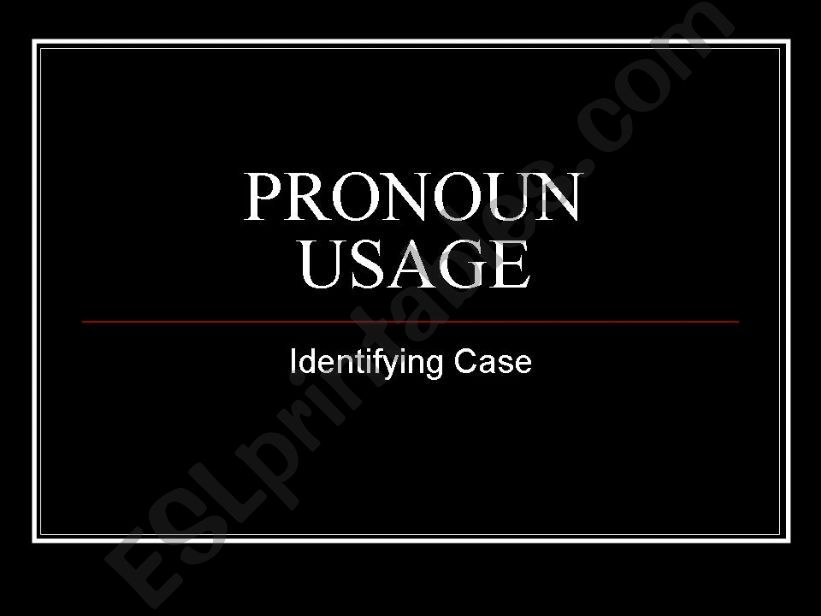 Pronoun powerpoint