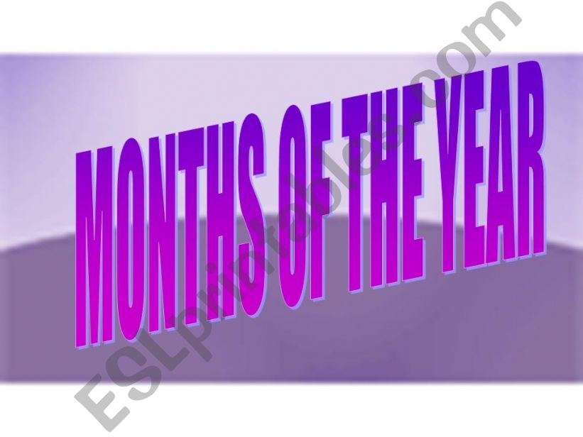 MONTHS OF THE YEAR powerpoint