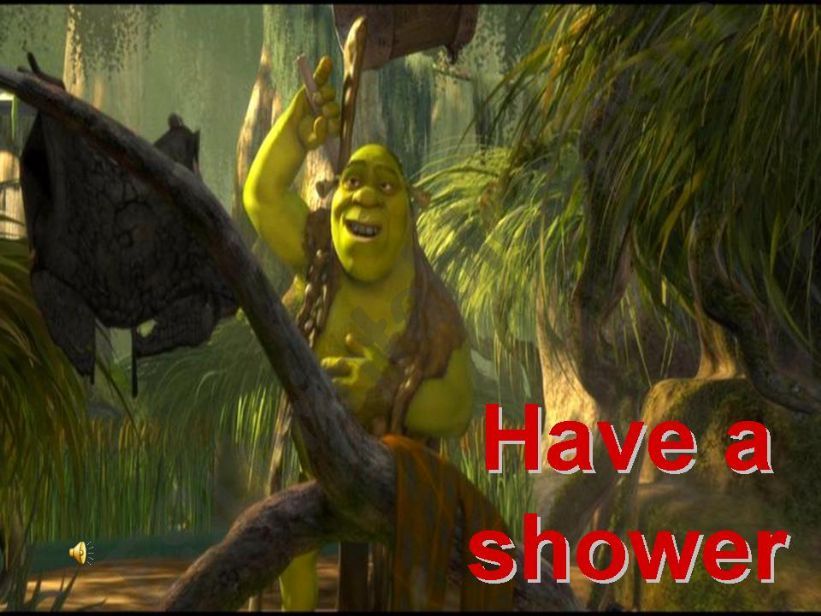 Shreks daily routine 2/4 powerpoint