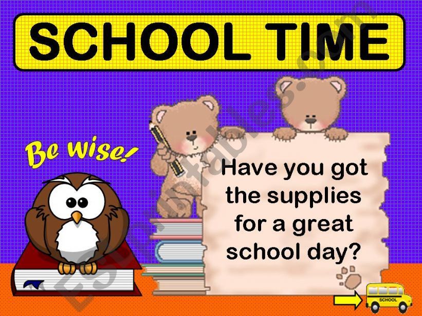 School Time - Game powerpoint