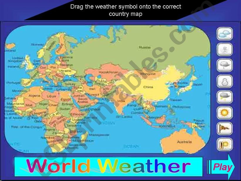 WORLD WEATHER GAME powerpoint