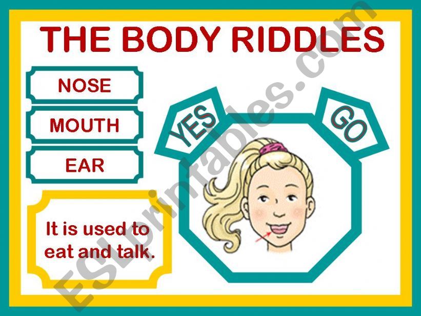 THE BODY RIDDLES - GAME powerpoint