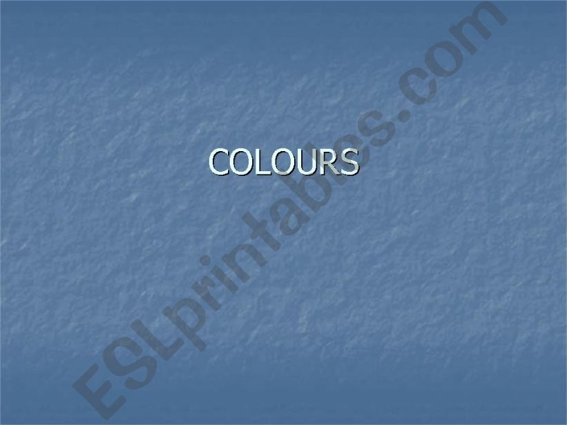 COLOURS powerpoint