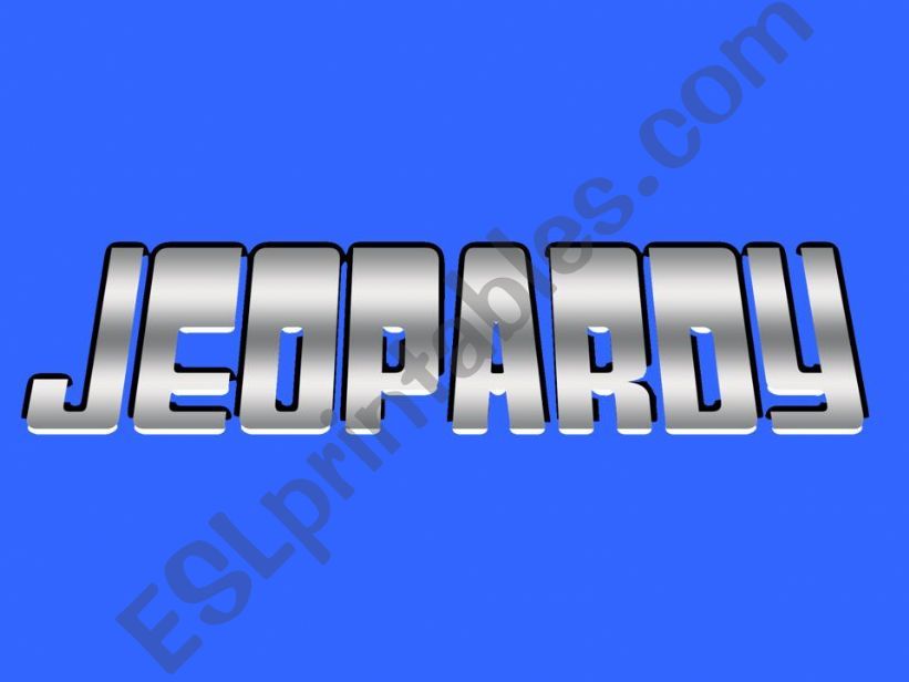 PAST TENSE JEOPARDY powerpoint