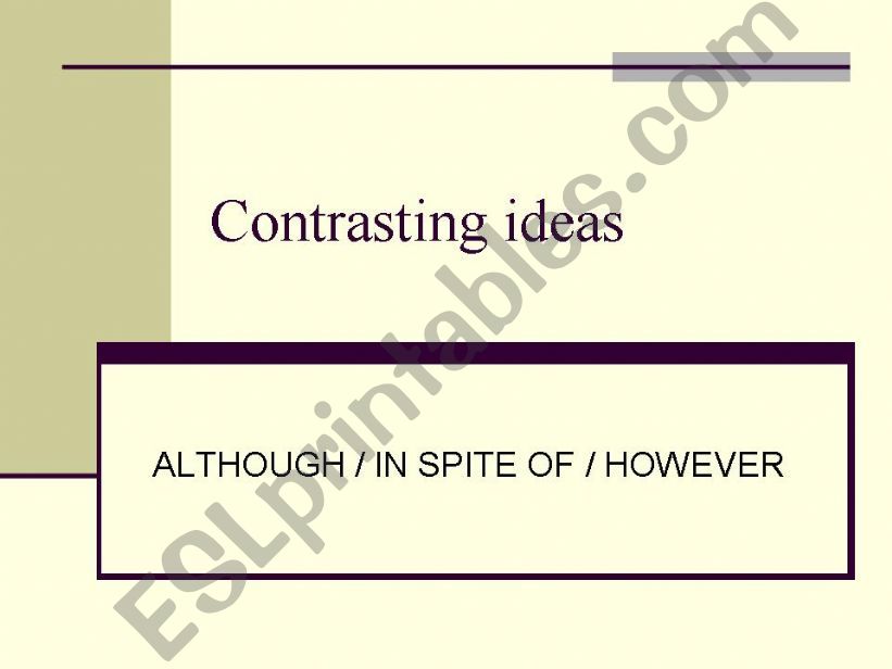 CONTRASTING IDEAS powerpoint