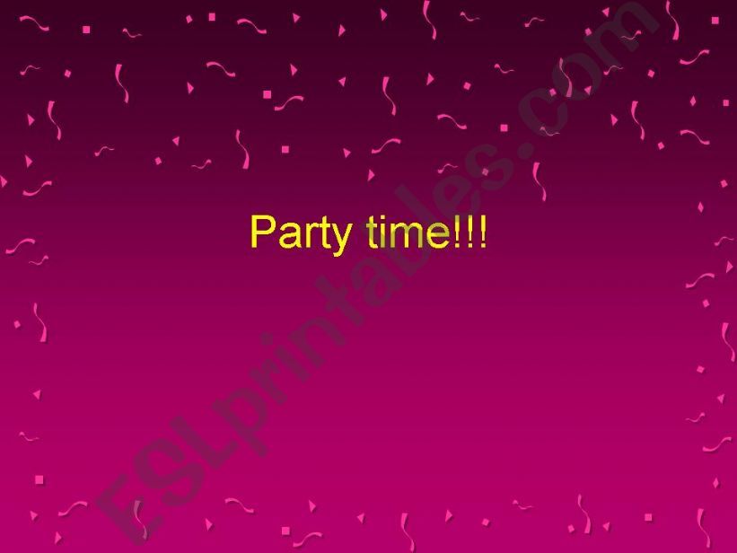 TYPES OF PARTY powerpoint