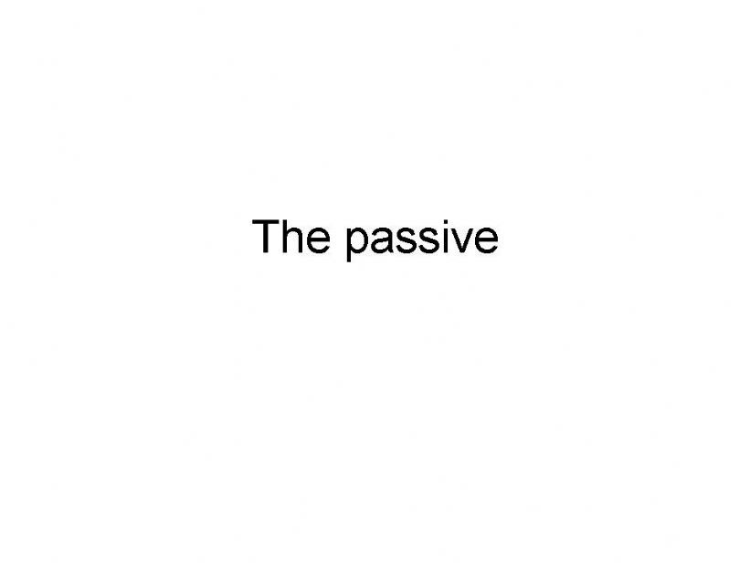 the passive powerpoint