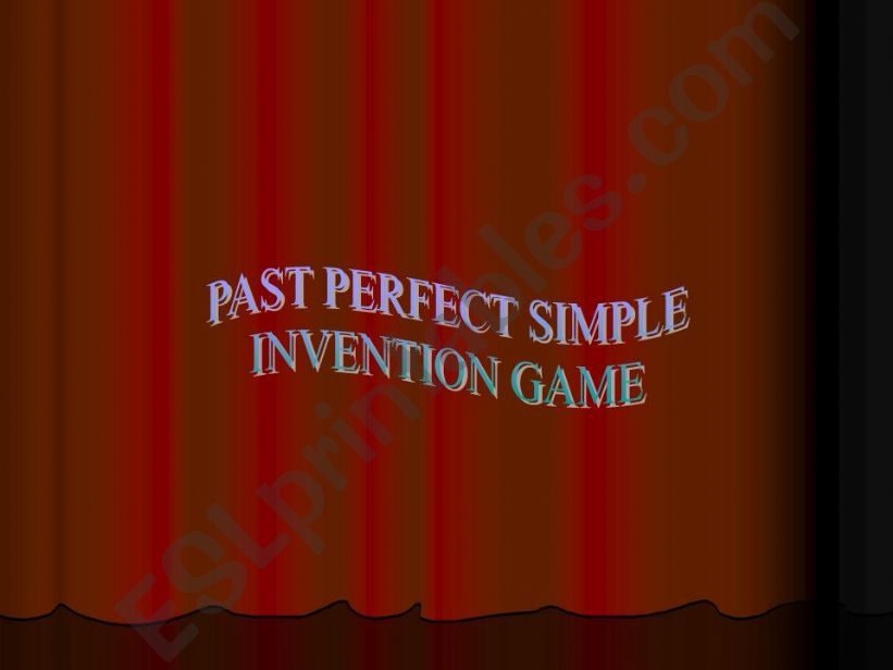 past perfect invention game powerpoint