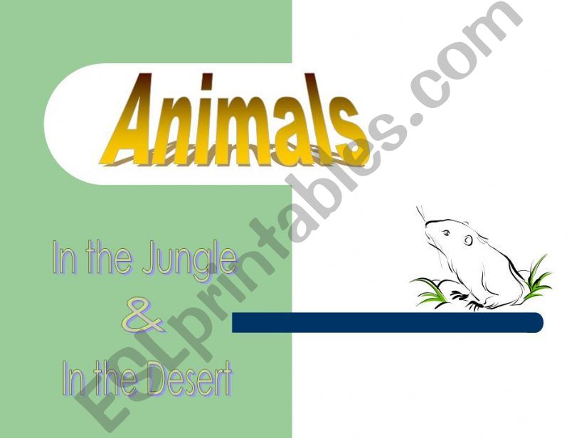 Animals Picture Dictionary - Jungle and Desert