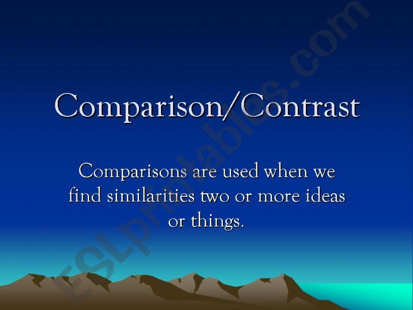 Compare/ Contrast Essay powerpoint