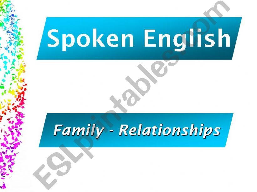 Family and Relationships powerpoint