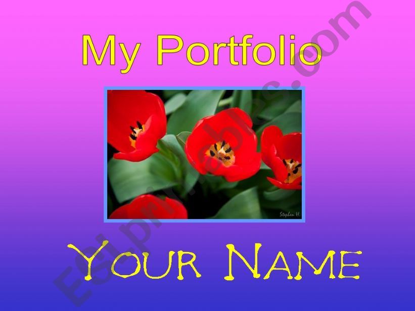 My Portfolio Template powerpoint