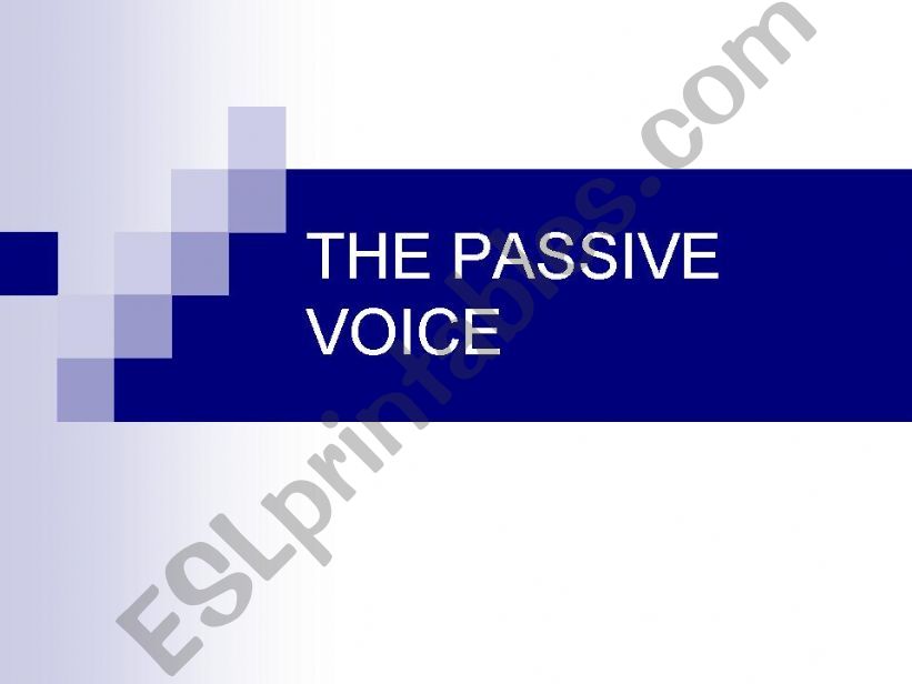 TE PASSIVE VOICE powerpoint