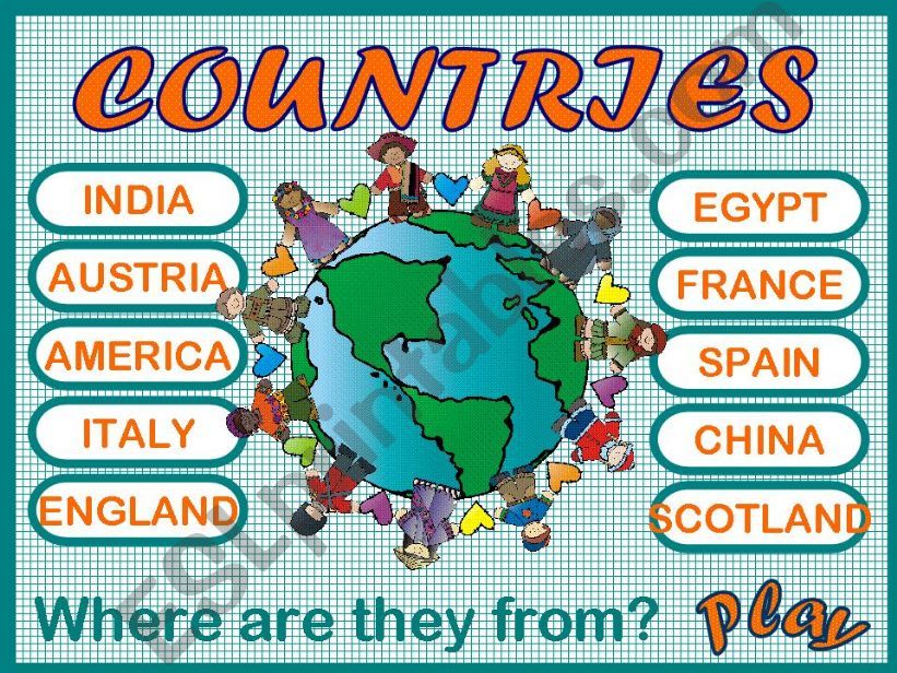 COUNTRIES - GAME powerpoint