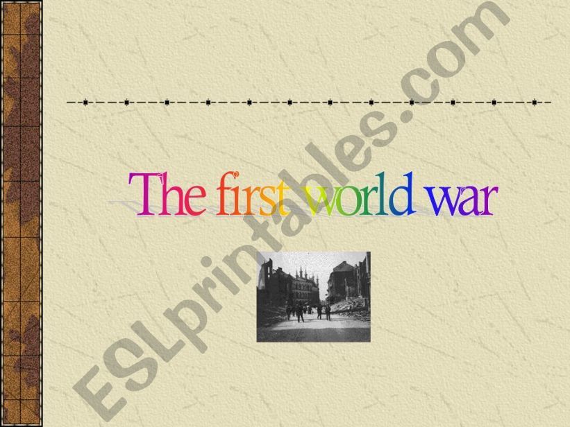 the first world war powerpoint
