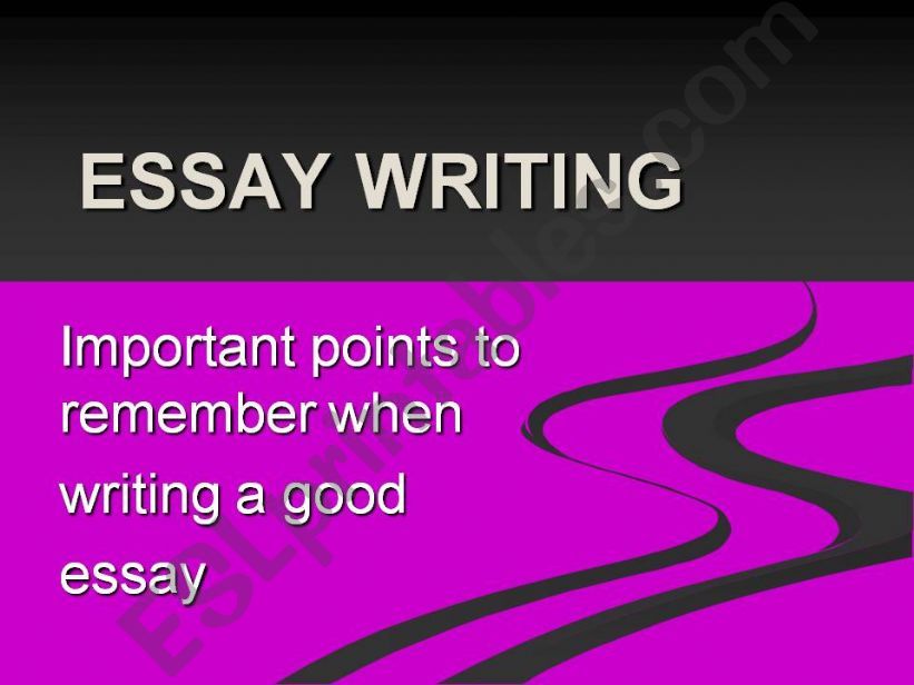 Essay Writing: Important Points